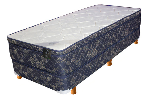 Colchon Sommier Resortes Con Pillow 190x80 + Almohadas