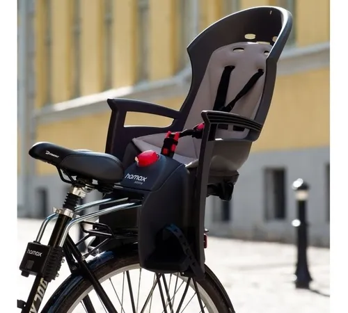 Silla Bebe Para Bicicleta Hamax Siesta Gris Naranja Thuway