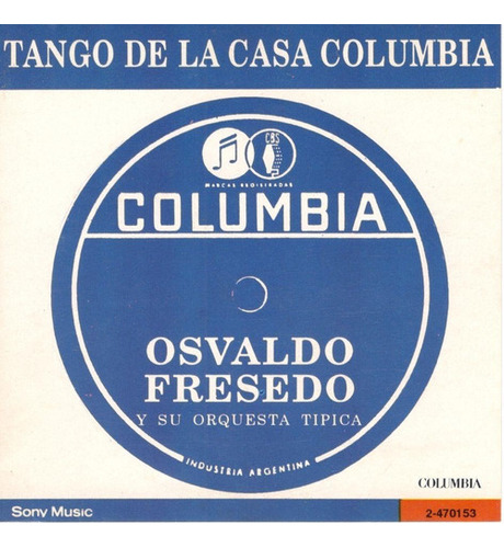 Cd Osvaldo Fresedo - Tango De La Casa Columbia 