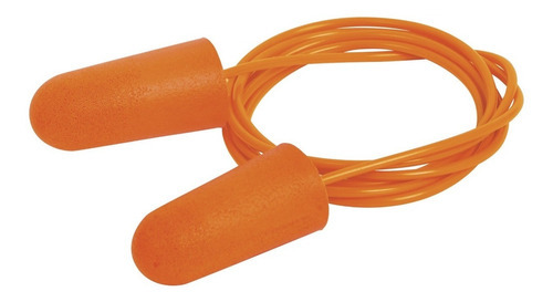 Protector Auditivo De Espuma Con Cordón 14223 Paquete 20 Pza Color Naranja