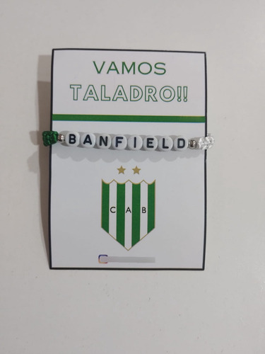 Pulsera Equipos De Futbol Clubes Artesanales Banfield 0 Mm