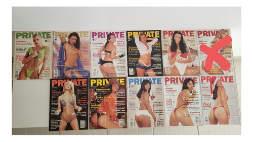 Lote Revistas Private Edit Galvão 2002 De Jan A Dez- Raras