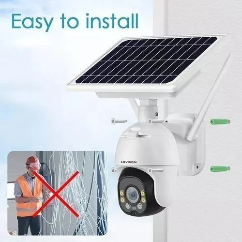 Imagen 6 de 10 de Pack X2 Camara Solar Exterior Ptz Wifi Full Hd Vigilancia