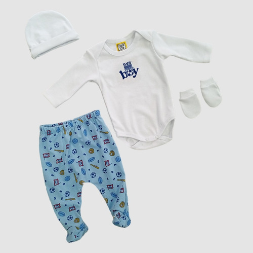 Ropa De Bebe Nacimiento Varon Estampado Beisbol T: 0-3 