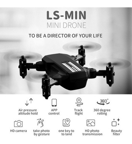 Mando A Distancia Quadcopter Drone Ls-min Cámara 4k 3 Baterí