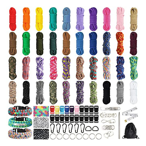 Kit De Pulsera Paracord, 40 Colores, 10 Pies, 550, Kit De Pa