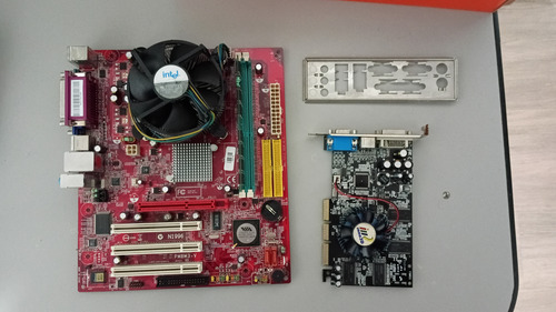 Kit Pentium 4 2,66ghz + 512mb + Fx5500 + Msi Pm8m3-v Vermelho (Usado)