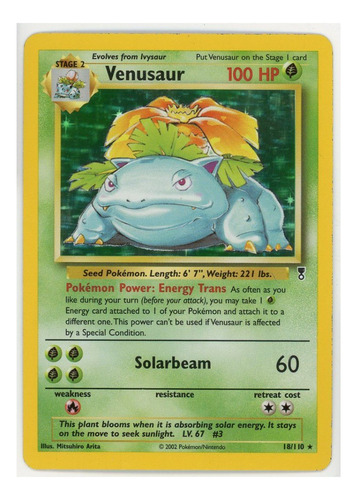 Cartas Pokemon Venusaur 18/110 Legendary Holo