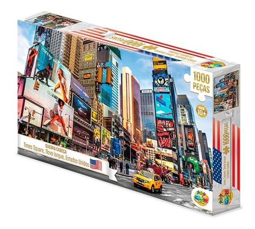 Jogo Quebra Cabeça Puzzle 1000 Peça Times Square Nova Iorque