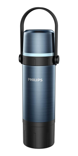 Garrafa Térmica Portátil Philips 650ml Azul Awp2657db