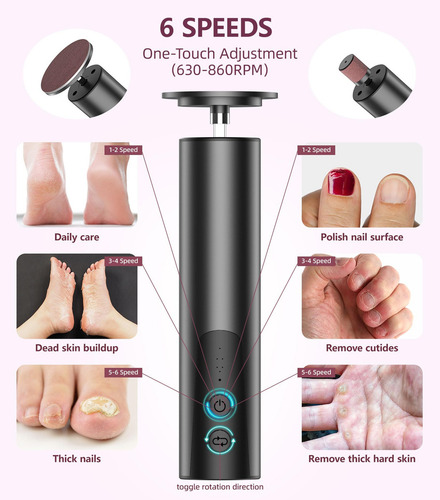Removedor De Callos Eléctrico Para Pies Lima De Uñas Eléctri