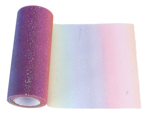 Exquisite Long Flexible Glitter Rainbow Tulle Rolls 2024