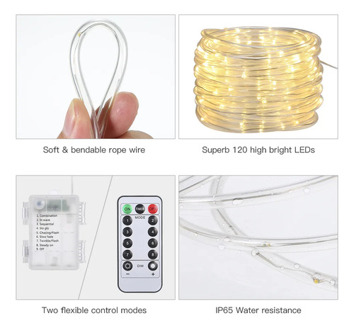 Para Cable De Luz Led Multicolor De 12 M Con