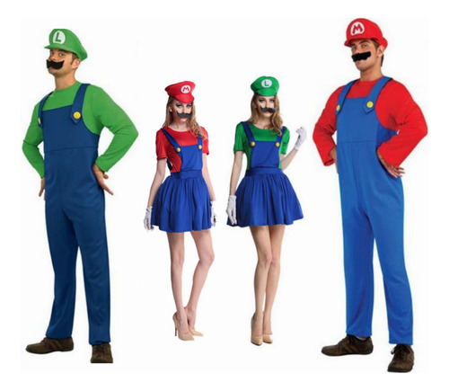 Disfraz De Mario Para Adultos Disfraz De Halloween