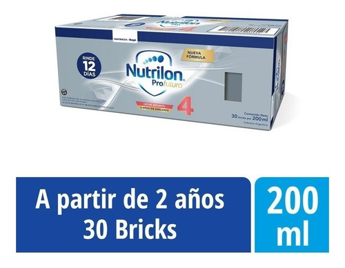 Imagen 2 de 10 de Leche De Líquida Nutrilon Profutura 4 Brick 30u De 200ml