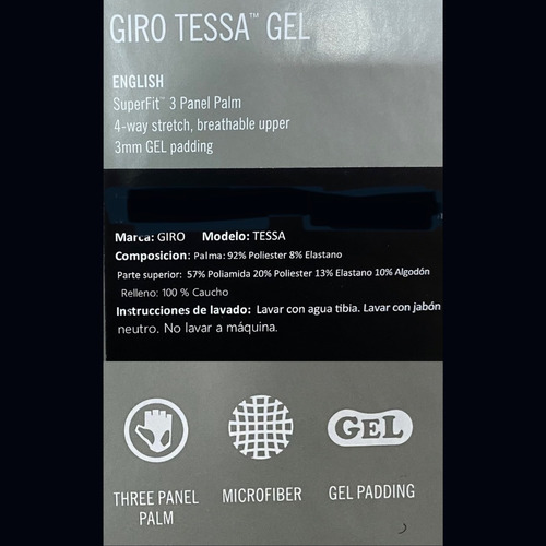Imagen 4 de 9 de Guantes Cortos Giro Tessa Gel Dama Ciclismo - Urquiza Bikes