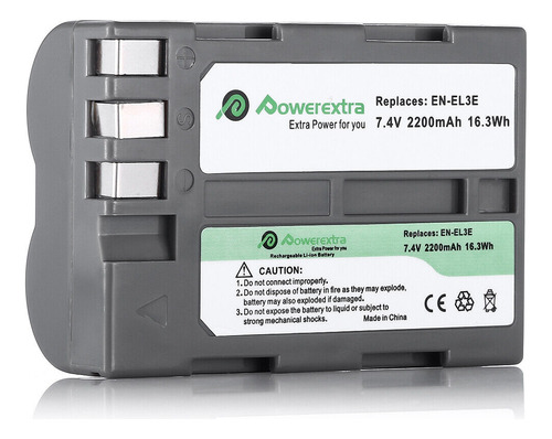 Bateria Powerextra En-el3e D90 D70 D80 D100 D300 D700 D50