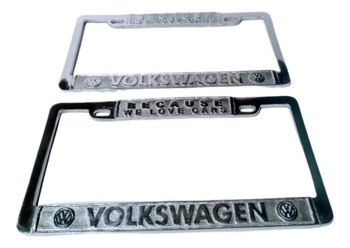 Par Porta Placas Volkswagen Metálicos 