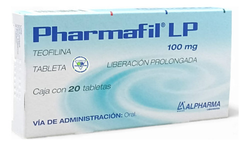 Pharmafil Lp Teofilina 100 Mg C/20 Tabletas Alpharma
