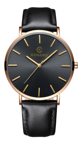 Reloj Hombre Trendy Ultra Fino Reloj Minimalista Slim Leath