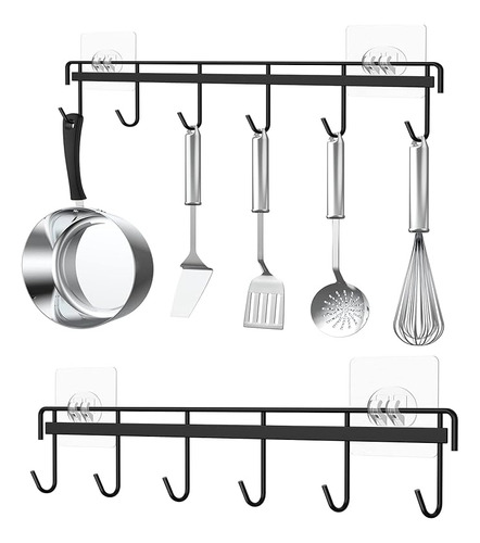 Soporte Adhesivo Para Utensilios Cocina Paquete 2 Unidades P