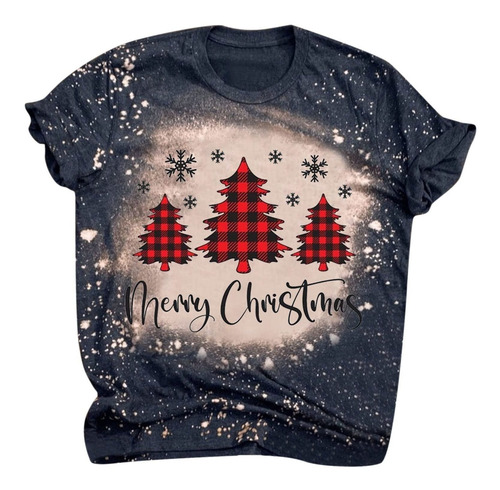 Camiseta Navidad Para Mujer Bonito Grafico Regalo Fiesta