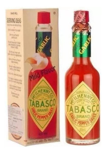 Salsa Picante - Tabasco - Garlic Mild 60 Ml. Origen Eeuu.