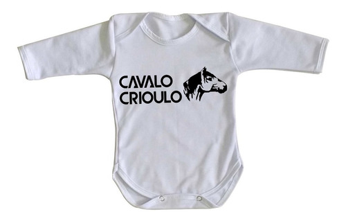 Body Bebê Luxo Cavalo Crioulo Rodeio Gaucho Raça Montaria