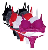 Comprar Lingerie Luxo Conjunto Cropped Kit C\u002F 5 Conjuntos Lingerie