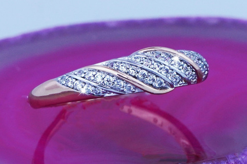 Imagen 4 de 9 de Anillo Compromiso Oro 18k Lujo Exquisito Fino Regalo Dama