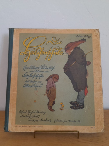 Antiguo Libro Infantil La Escuela De Conejitos