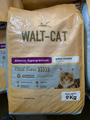 Walt-cat Super Premium, Gato (walt-can) 33% Proteínas X 9kg