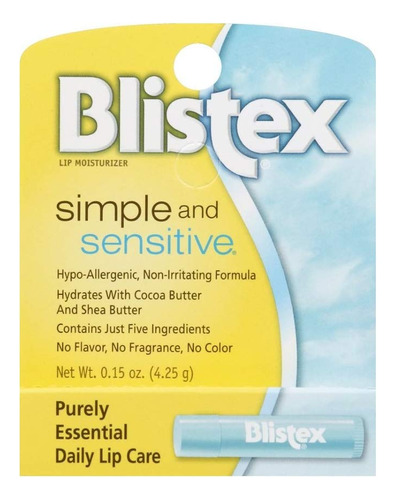 Blistex Sencilla Y Sensible Lip Moisturizer 0 15 Oz