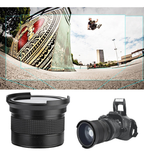 Lente Super Gran Angular Ojo De Pez De 58mm 0.35x Para Slr D