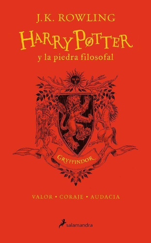 Libro: Harry Potter Y La Piedra Filosofal (edición Gryffindo