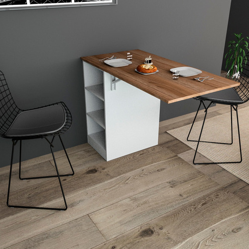 Imagen 6 de 10 de Armario Auxiliar Con Mesa / Barra Plegable / Desayunador