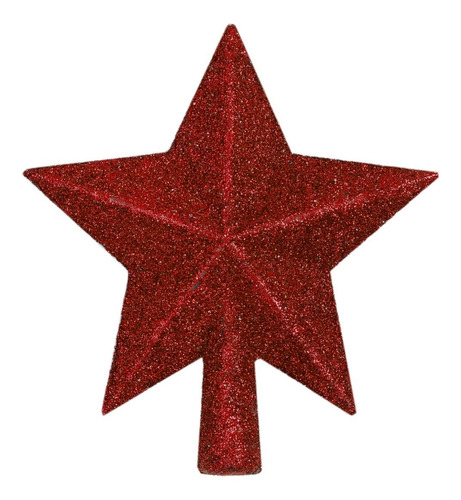 Estrella Punta Brillante Para Árbol Navidad Plastico Colores