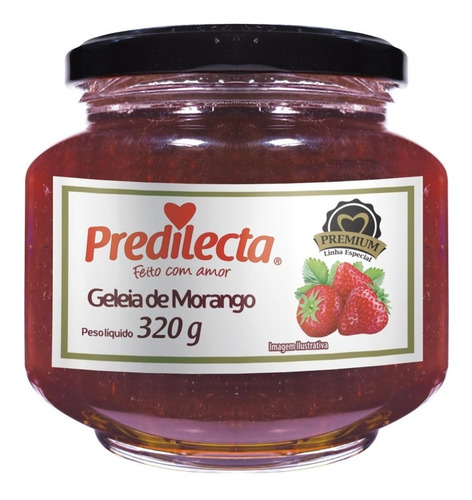 Geleia De Morango Pemium 320g Vidro Predilecta