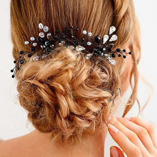 Horquillas - Unicra Bride Wedding Black Hair Pins Bridal Cry