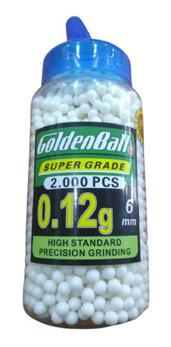 Balines Airsoft 6mm 0,12g Por 2000 Pellets Envase Mamadera !