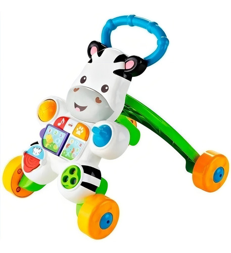 Andador Passo A Passo Fisher-price Learn With Me Zebra Walker Com Som E Com Empurrador Cor Colorido Colorido