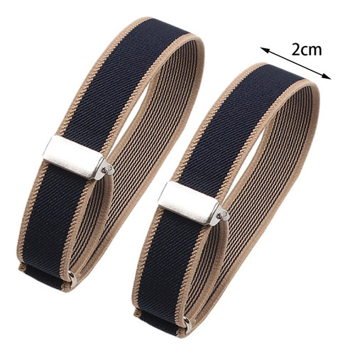 2 Soportes Ajustables Para Mangas De Camisa, Azul Beis