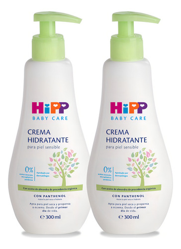 Hipp Crema Hidratante Para Piel Sensible 2 Pack 300ml