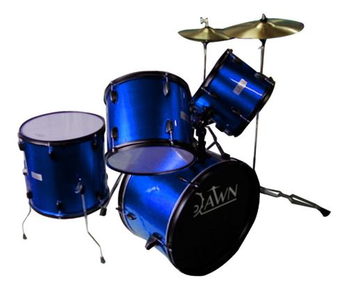 Bateria Dawn Dr6bl Platillos Silla Azul 5pz