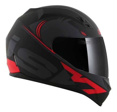 Capacete para moto  integral Norisk  FF391 Stunt  preto-fosco e vermelho squalo tamanho 62 