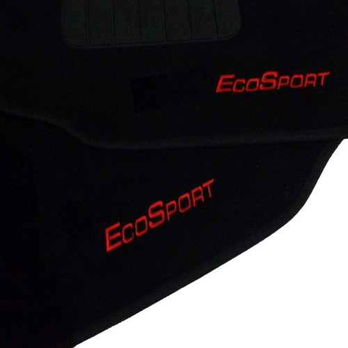 Tapete Personalizado Com Logo Bordado Ecosport Preto 5 Pçs