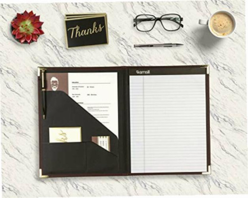 Portfólio de trabalho da coleção Samsill Classic com cor bordô