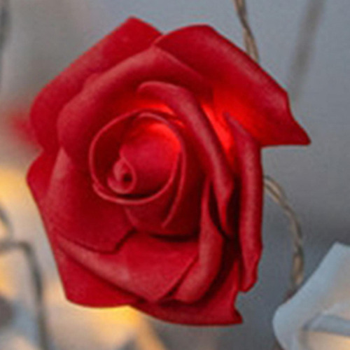 Led Rose Flower Fairy String Light Foam Rose Fairy Lights