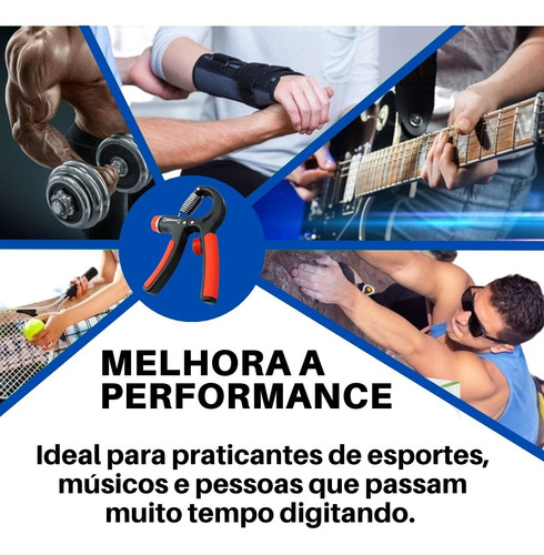Imagem 5 de 9 de Hand Grip Mola Com Ajuste 10kg A 40kg Fisioterapia Mãos