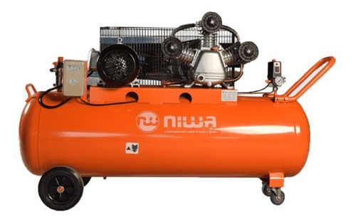 Compresor De Aire A Correa Niwa 4hp 200lt 380v Tricilindrico